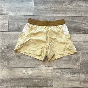 The North Face Women's Beige and White Athletic Shorts